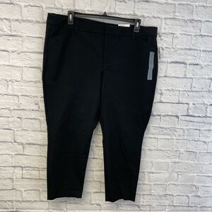 NEW Old Navy pixie pants womens plus 22 black HIGH waisted chino ankle stretch